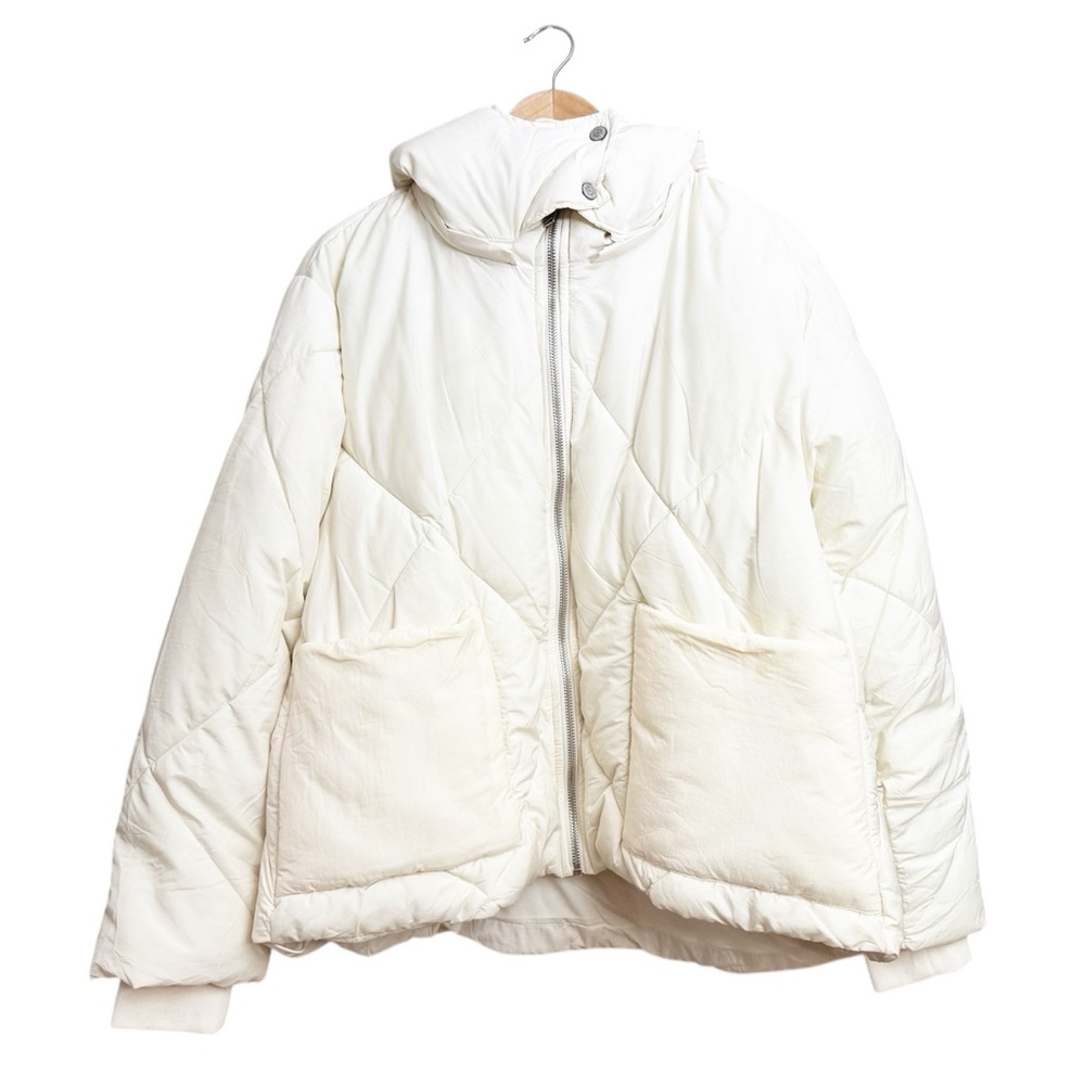 Free People Emmy Swing Puffer Coat Jacket Cream - Picture 2 of 8